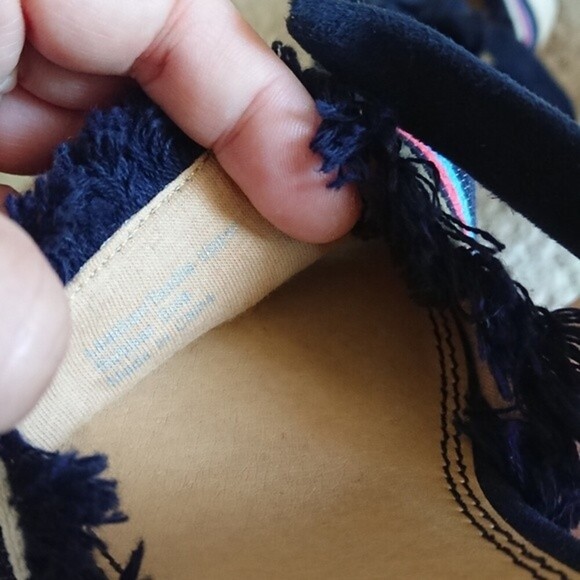 SPLENDID Barke Navy Combo Espadrille Wedges size 8M - Picture 5 of 11